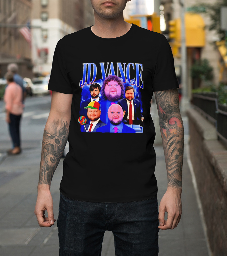JD Vance Meme Collage Satire Politician Lollipop T-Shirt