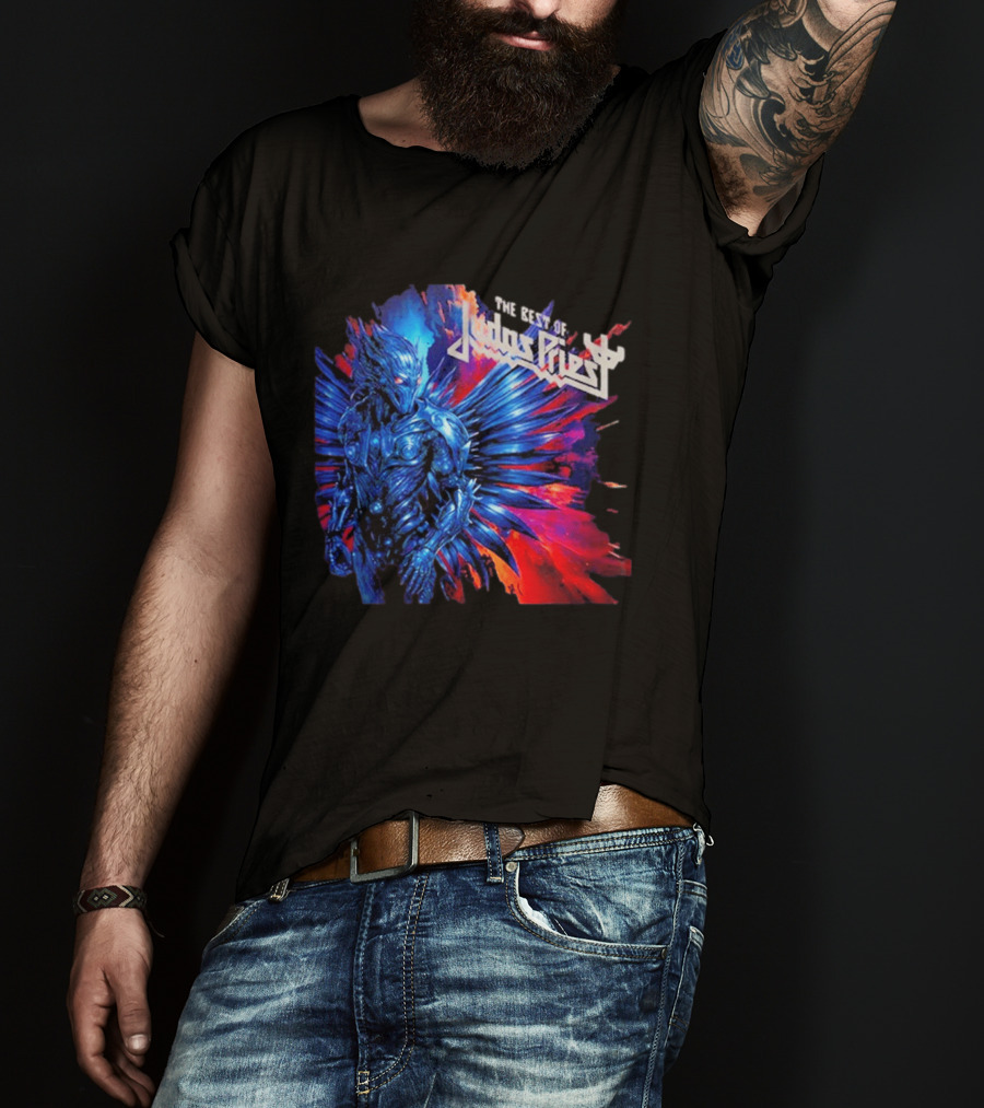 Judas Priest The Best Of 2026 New Album Robotic Blue Warrior T-Shirt