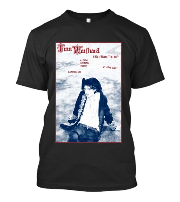 Finn Wolfhard Fire From The Hip Album Listening Party London UK June 24 2026 T-Shirt