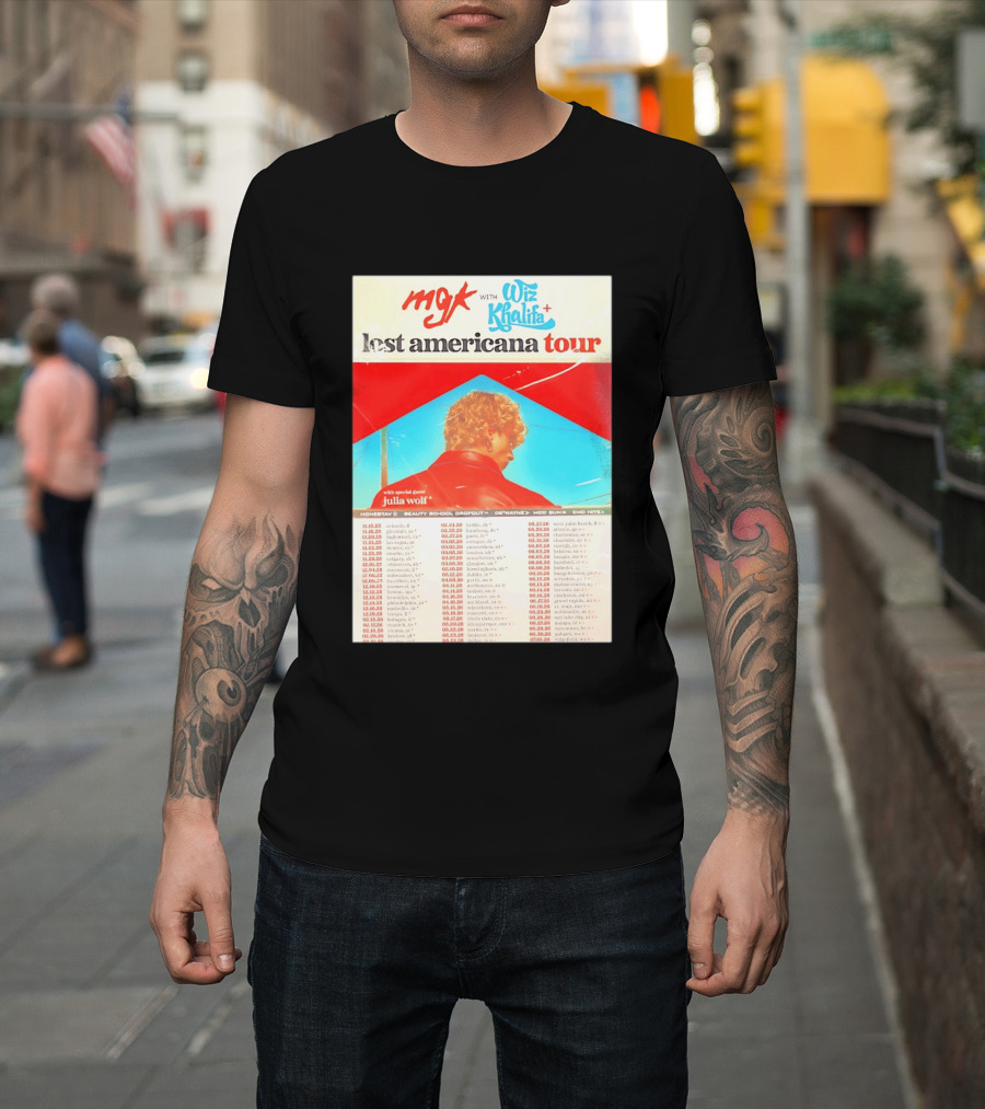MGK Wiz Khalifa Lost Americana Tour Julia Wolf Guest T-Shirt