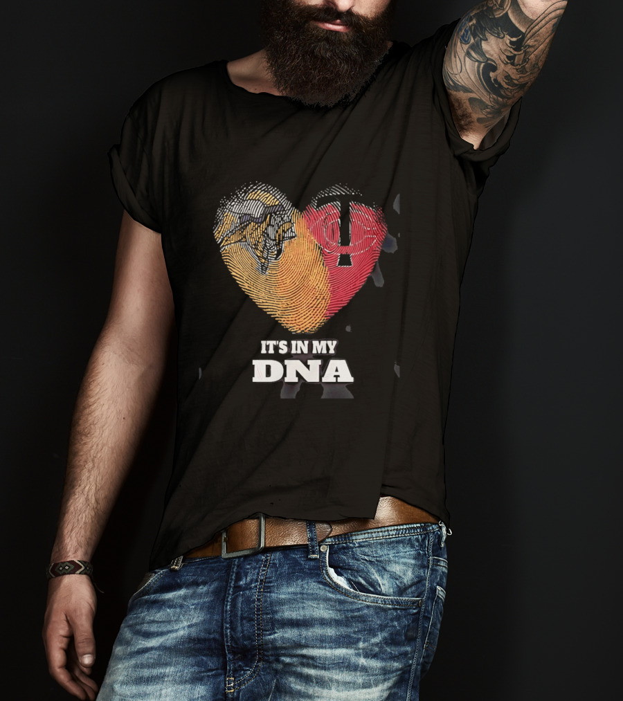 Minnesota Vikings Twins Heart It's In My DNA T-Shirt