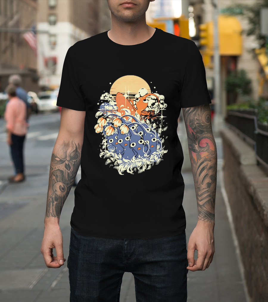 Surfing Pikmin Good Wave Sunset Retro Adventure T-Shirt