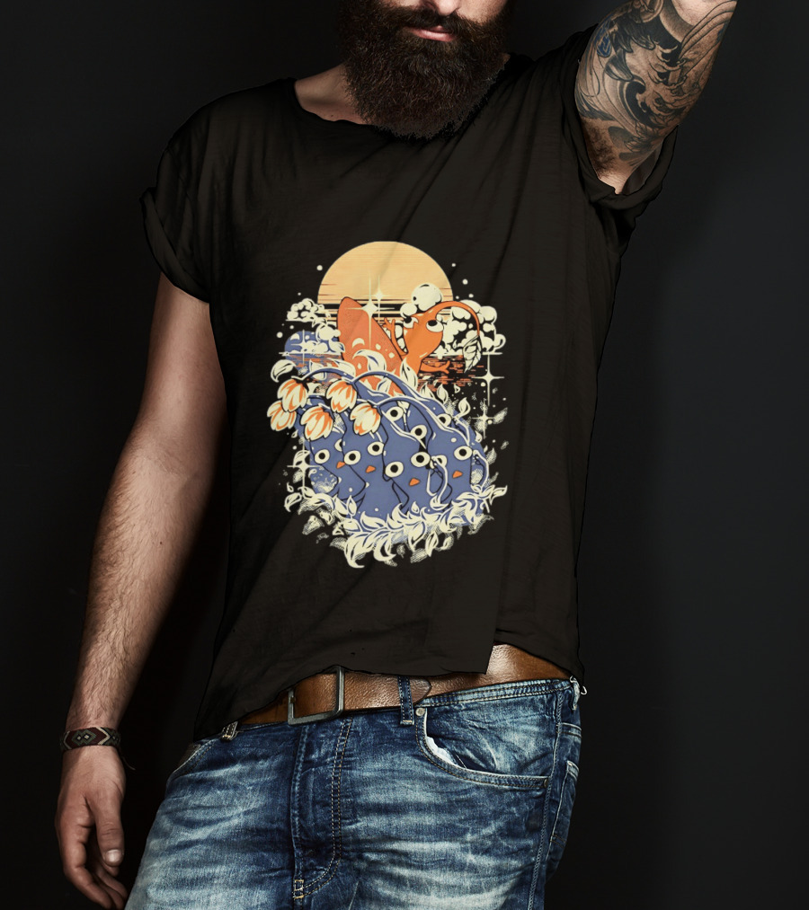 Surfing Pikmin Good Wave Sunset Retro Adventure T-Shirt