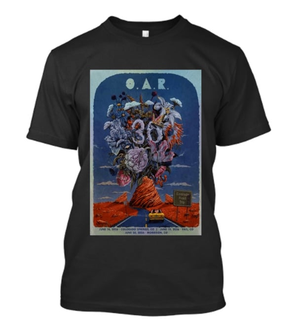 OAR 2026 Colorado Springs Vail Morrison Tour 30th Anniversary Road Trip Edition T-Shirt