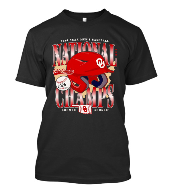 2026 NCAA Men's Baseball National Champs Oklahoma Sooners OklaOmaha Boomer T-Shirt