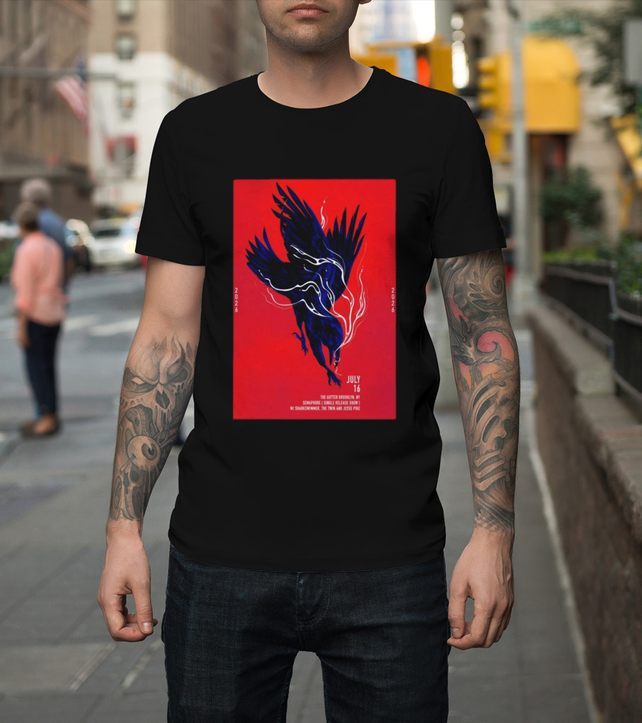 Semaphore Single Release Show The Gutter Brooklyn NY July 16 2026 With Sharkswimmer Jesse Pike T-Shirt