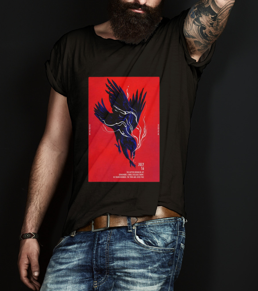 Semaphore Single Release Show The Gutter Brooklyn NY July 16 2026 With Sharkswimmer Jesse Pike T-Shirt