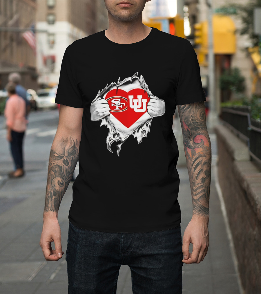 San Francisco 49ers Utah Utes It's In My Heart T-Shirt