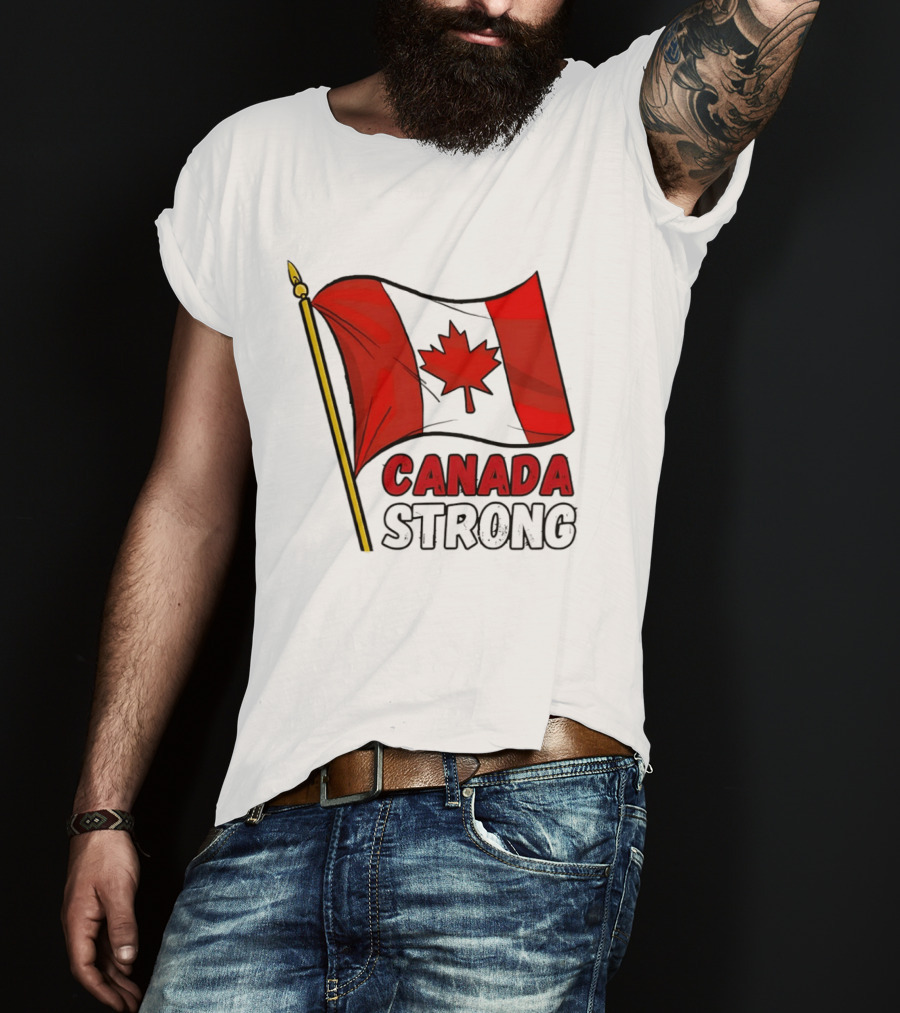 Canada Strong Maple Leaf Flag Pride T-Shirt