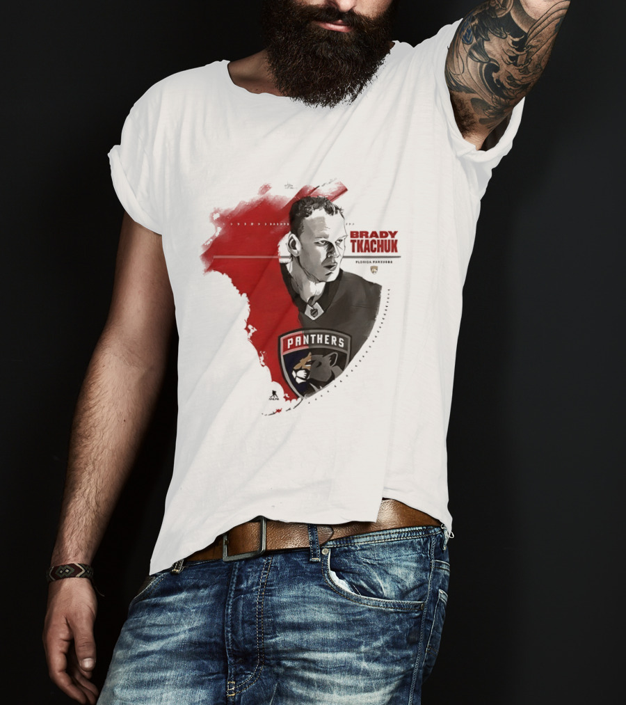 Florida Panthers Brady Tkachuk Portrait State Of Florida T-Shirt