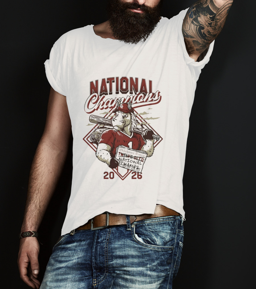 Oklahoma Sooners National Champions 2026 Sooner Schooner Baseball T-Shirt