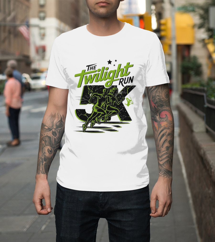 The Twilight Run 5K Runners And Stars Night Race Event T-Shirt