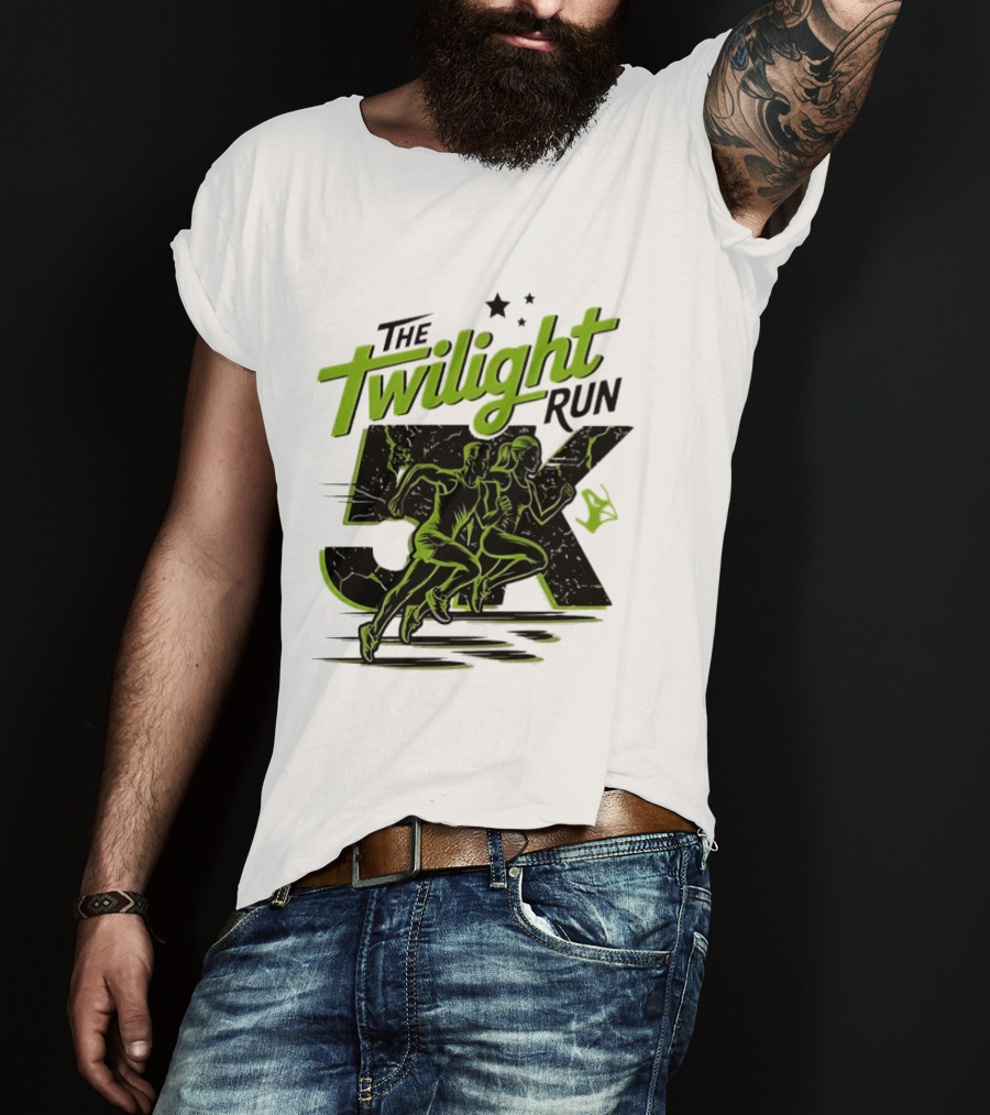 The Twilight Run 5K Runners And Stars Night Race Event T-Shirt