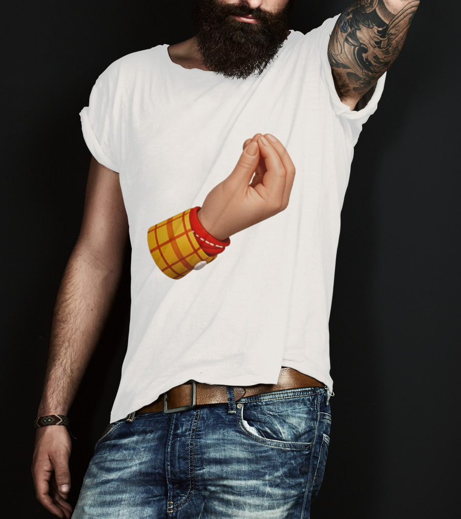 Woody's Italian Hand Gesture Pixar Character Sleeve T-Shirt