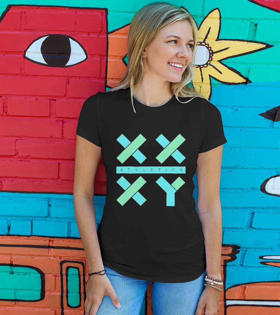 Athletics X Y Geometric Shapes Sports Abstract T-Shirt