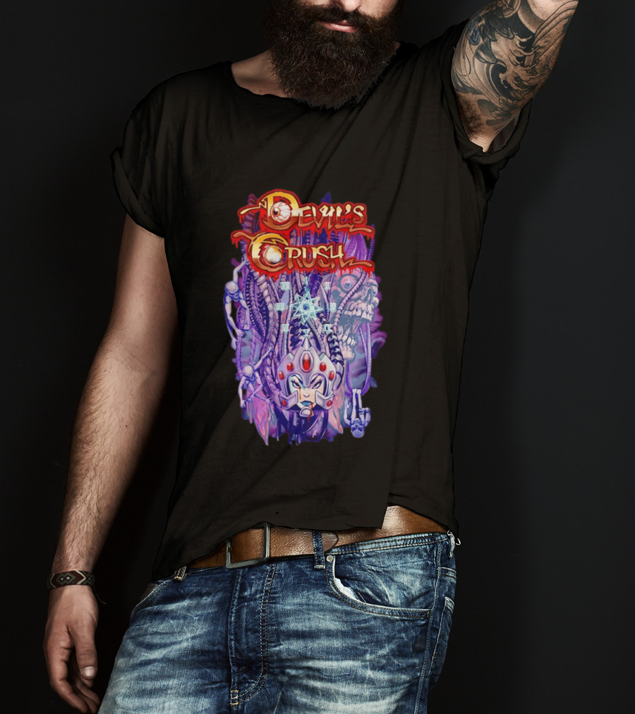 Devil's Crush Alien Skull Warrior With Mystical T-Shirt