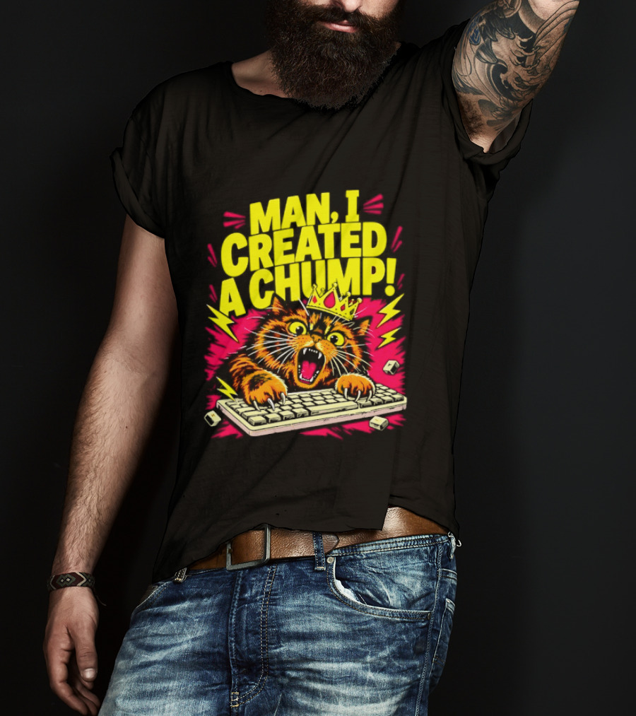 Man I Created A Chump Cat Keyboard T-Shirt