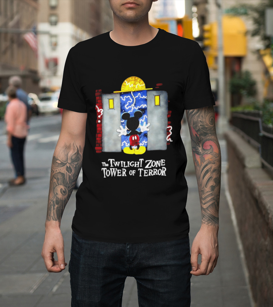 Mickey Mouse Twilight Zone Tower Of Terror Elevator Ride T-Shirt
