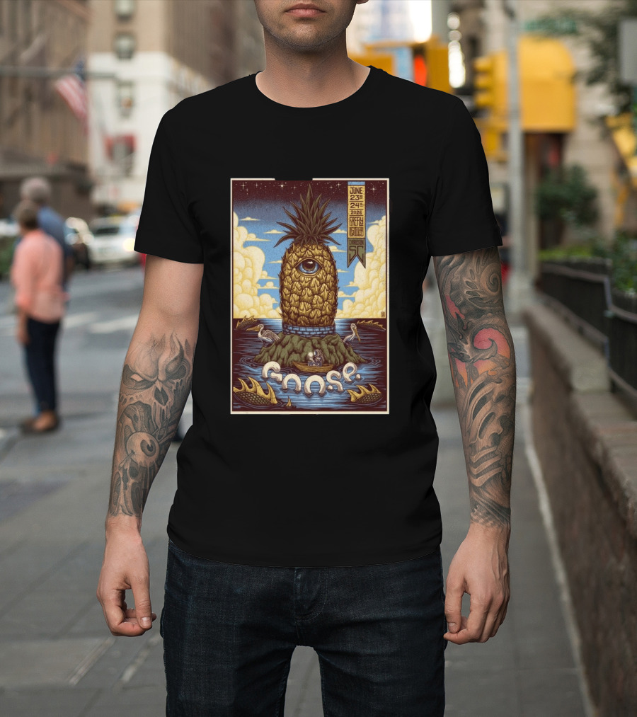 Goose June 23 24 2026 Firefly Distillery North Charleston SC Pineapple Eye Fantasy T-Shirt