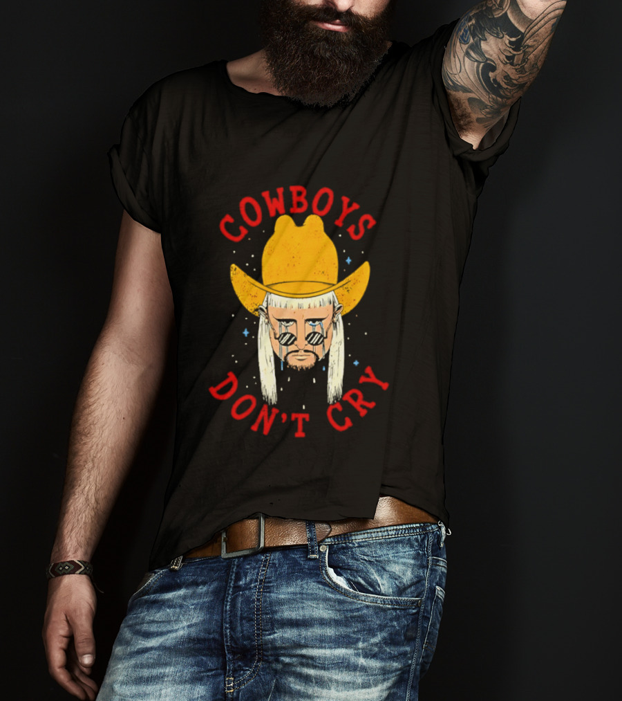 Oliver Tree Cowboys Don't Cry Large Yellow Hat Sad Face T-Shirt