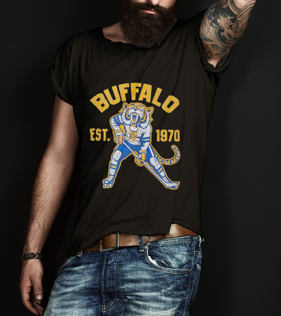 Buffalo Ice Age Hockey Tiger Est 1970 T-Shirt