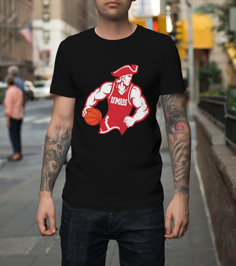 UMass University Of Massachusetts Minuteman Basketball Sam T-Shirt