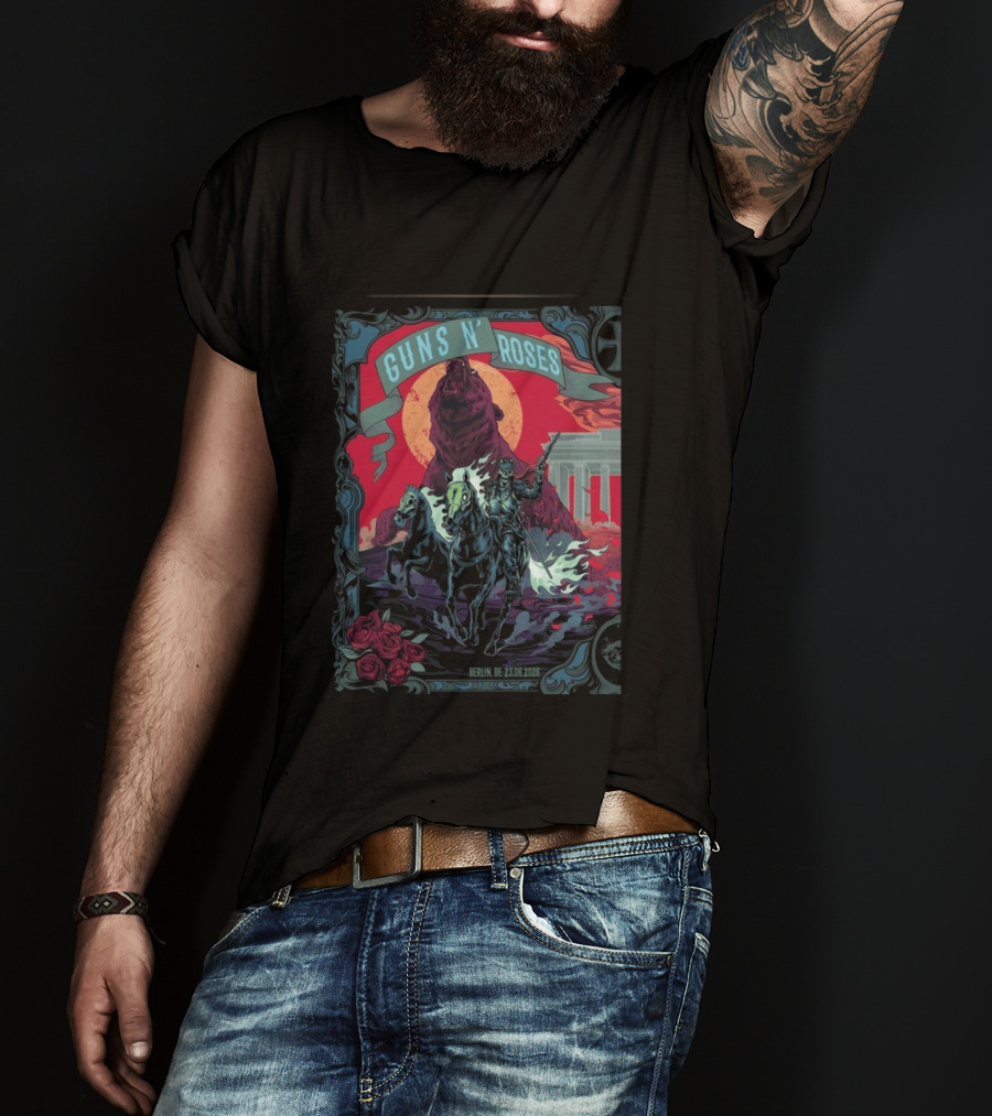 Guns N' Roses Berlin 2026 Night 1 Uber Arena 23 June Event T-Shirt