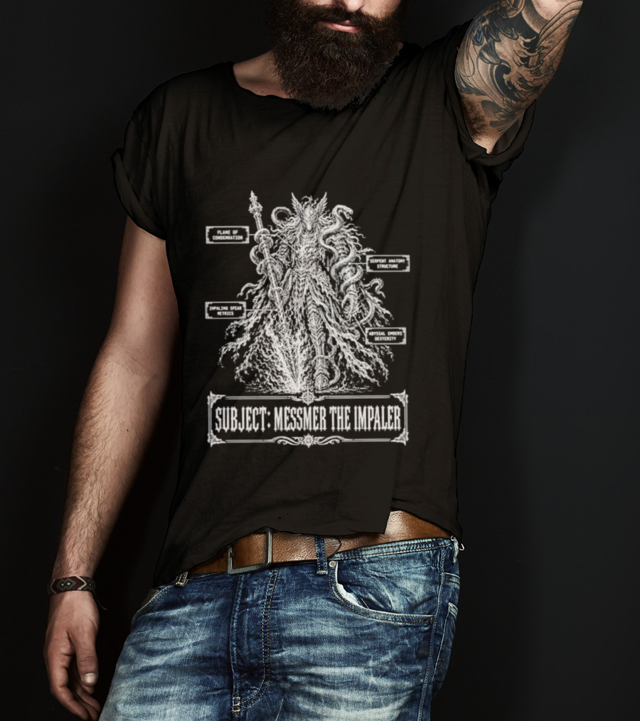 Messmer The Impaler Anatomy Chart Villain Master Of The World T-Shirt