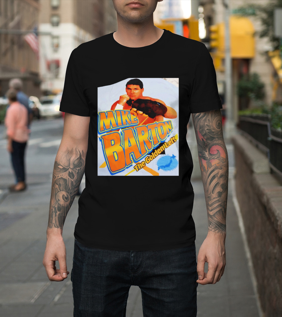 Mike Barton The Golden Left Boxer Retro Sports T-Shirt