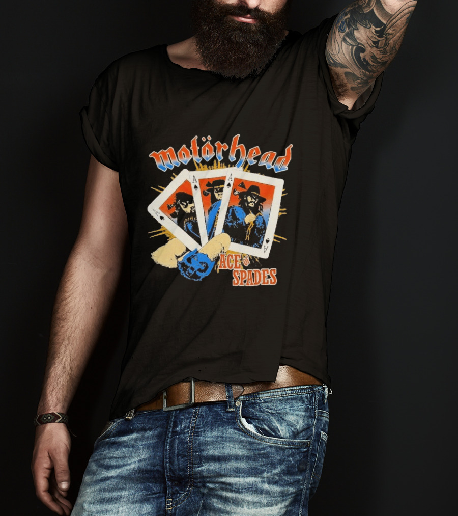 Motörhead Ace Of Spades Three Of A Kind Playing Cards T-Shirt