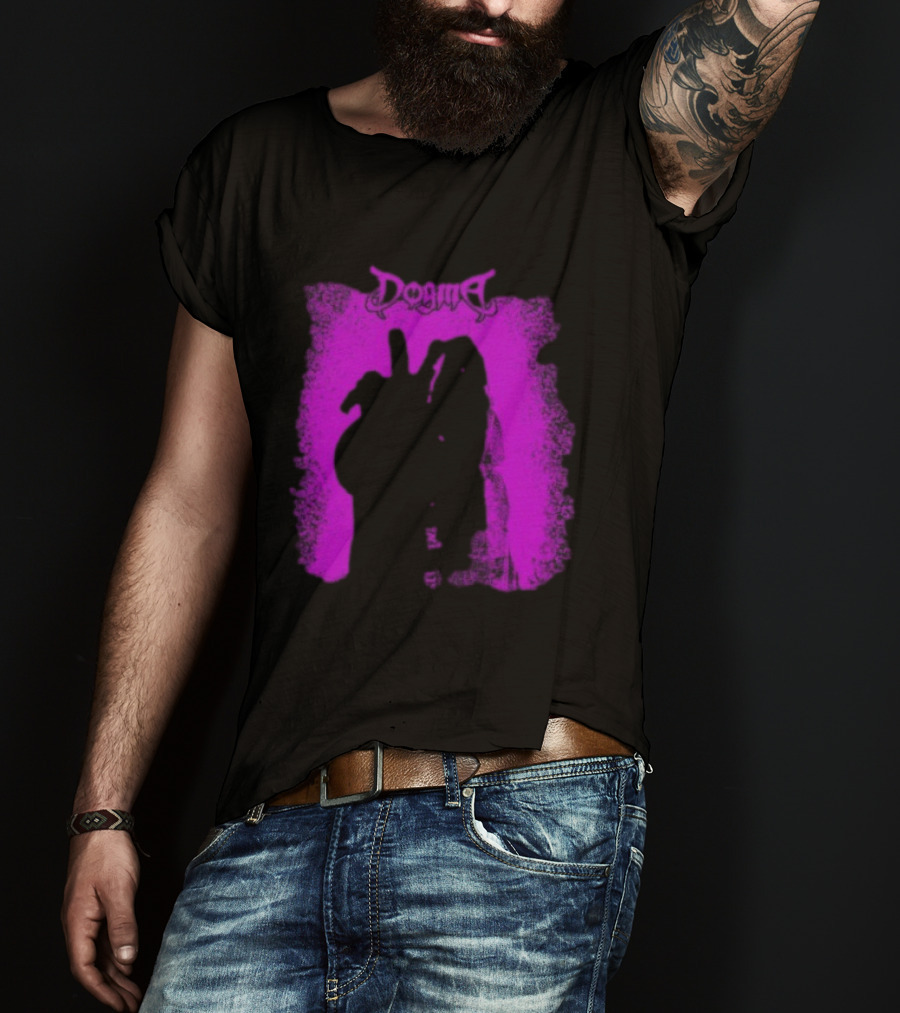 Dogma My Matricidal Purple Gothic Text With Pink Grunge Frame T-Shirt