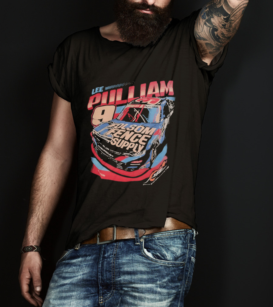 Lee Pulliam 9 Chevrolet NASCAR Folsom Fence Supply Racing T-Shirt