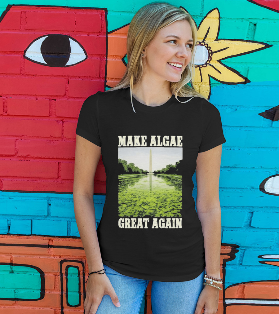Make Algae Great Again Lincoln Memorial Reflecting Pool Washington Monument T-Shirt