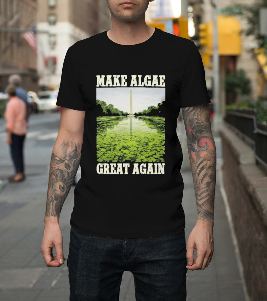 Make Algae Great Again Lincoln Memorial Reflecting Pool Washington Monument T-Shirt