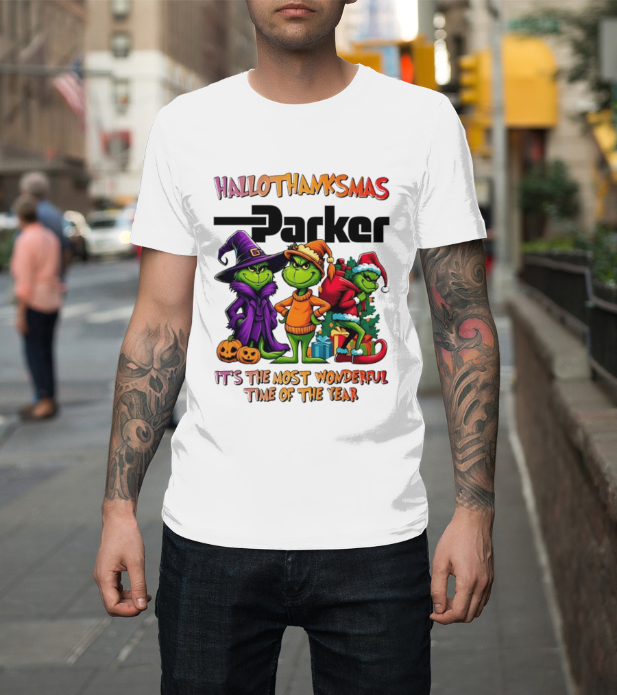 HalloThanksMas Grinch Parker It's The Most Wonderful Time Of The Year 2025 T-Shirt