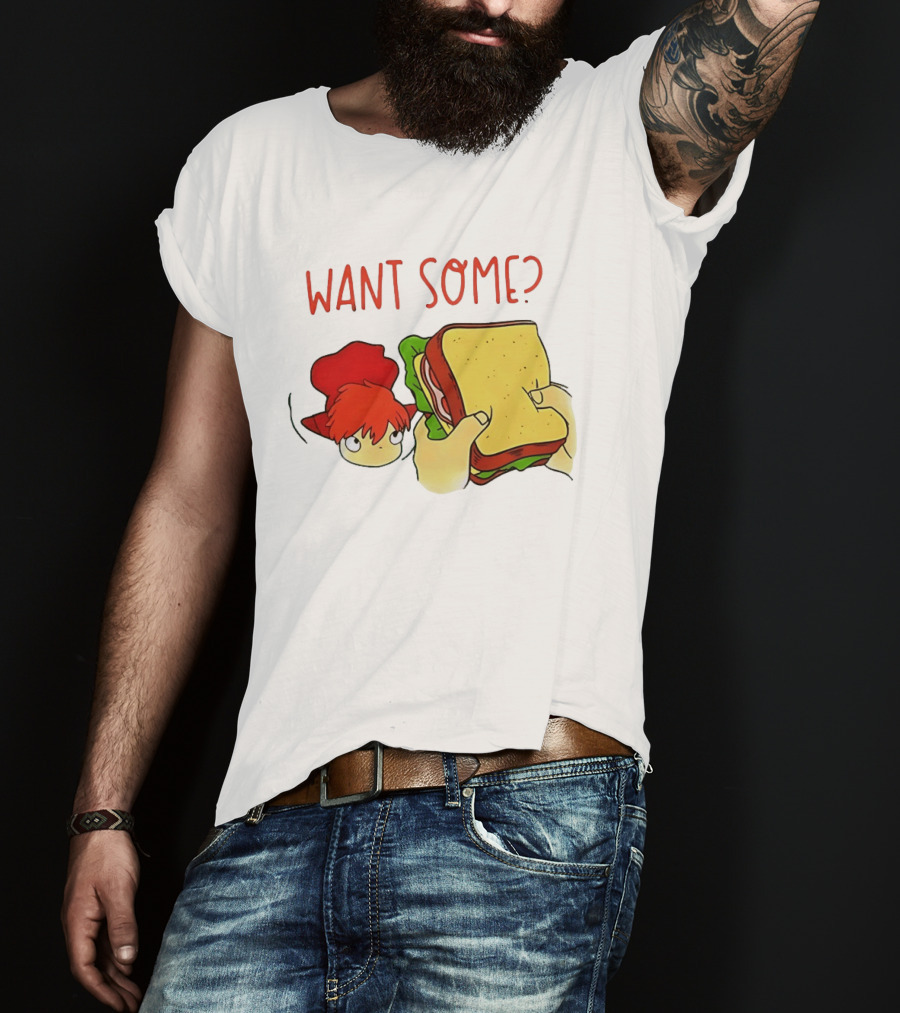 Ponyo Flinching Want Some Sandwich Scene T-Shirt