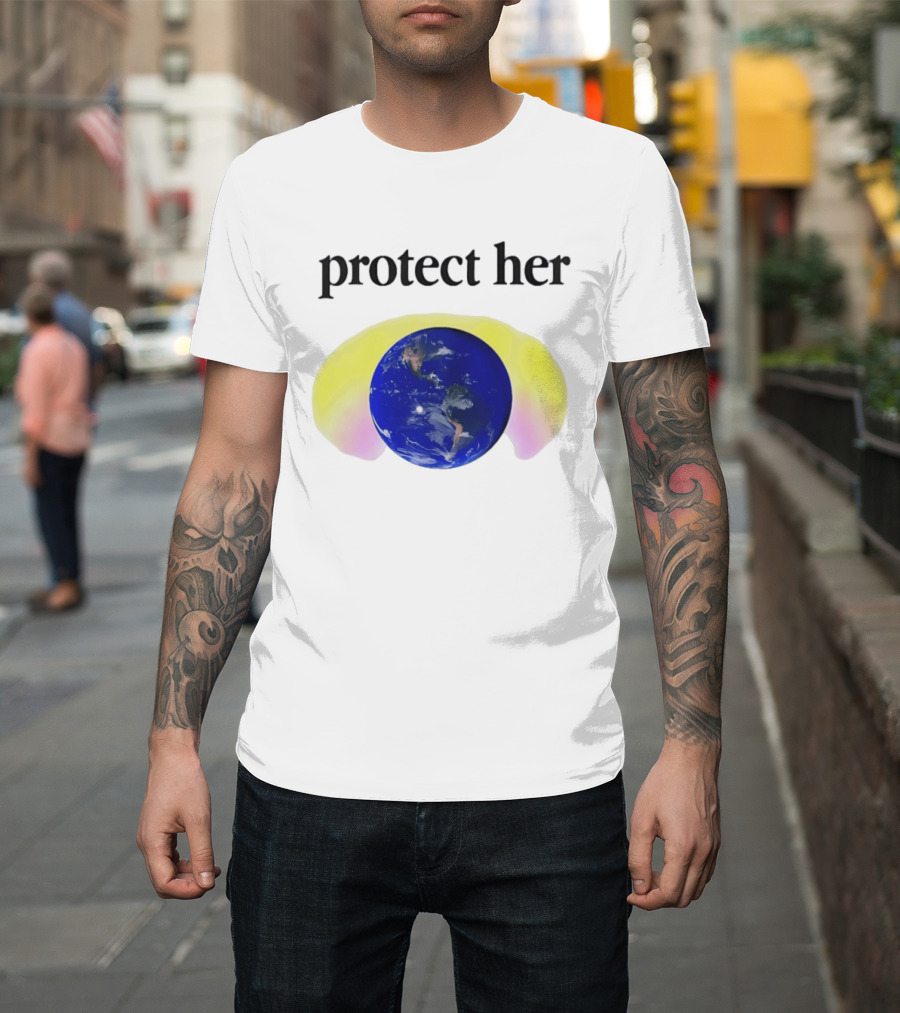 Protect Her Earth Environmental Awareness Planet Guardians T-Shirt