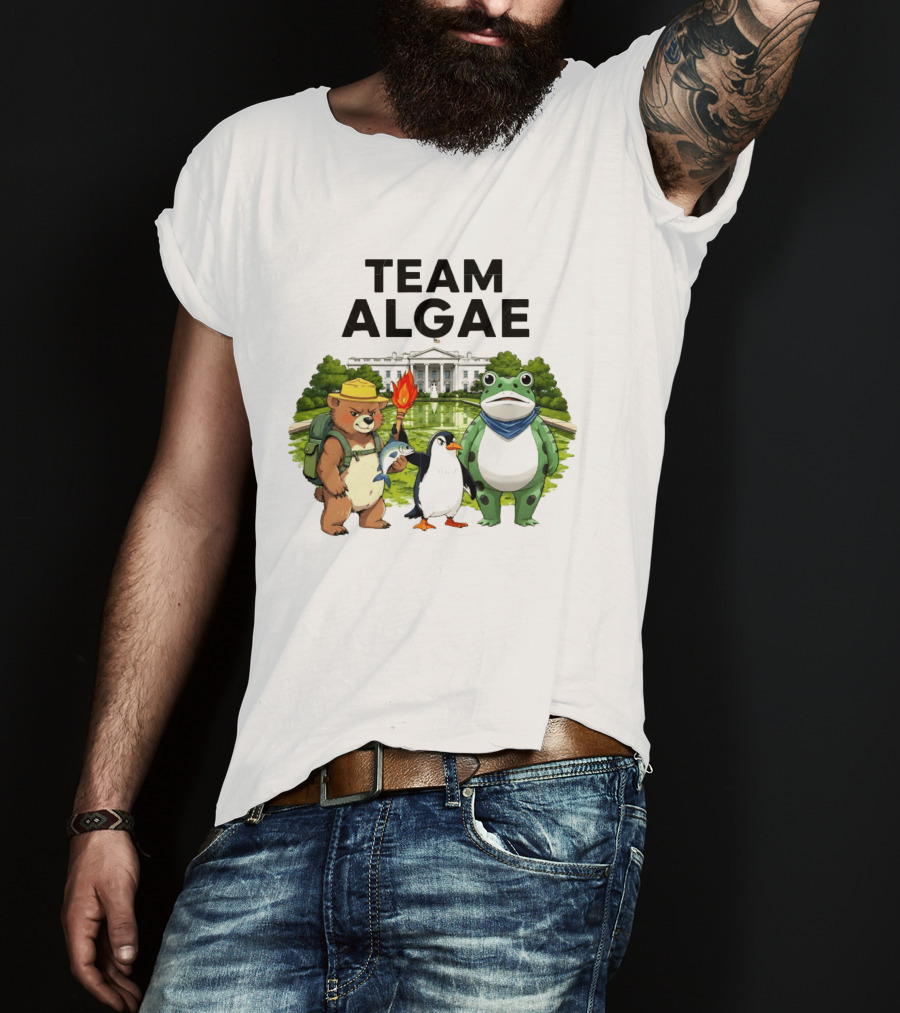 Team Algae Frog Penguin Bear White House 2026 Make Algae Great Again T-Shirt