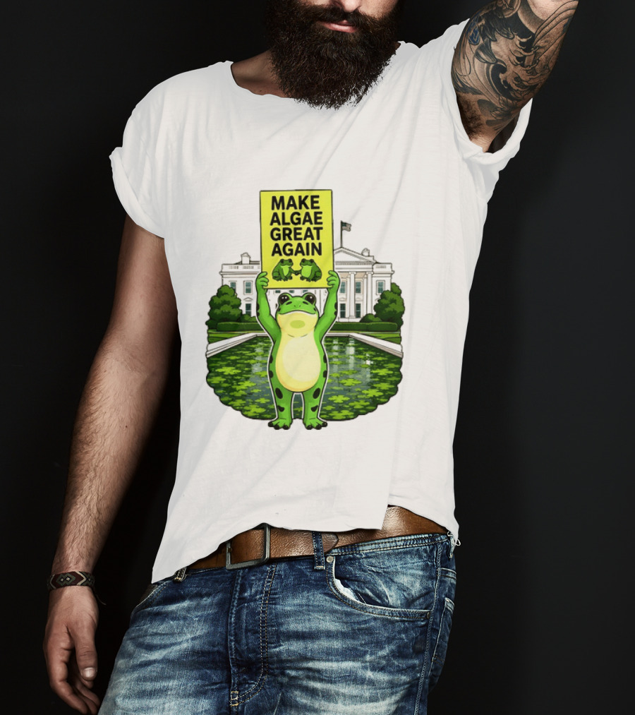 Frogs Team Algae Make Algae Great Again At White House 2026 T-Shirt