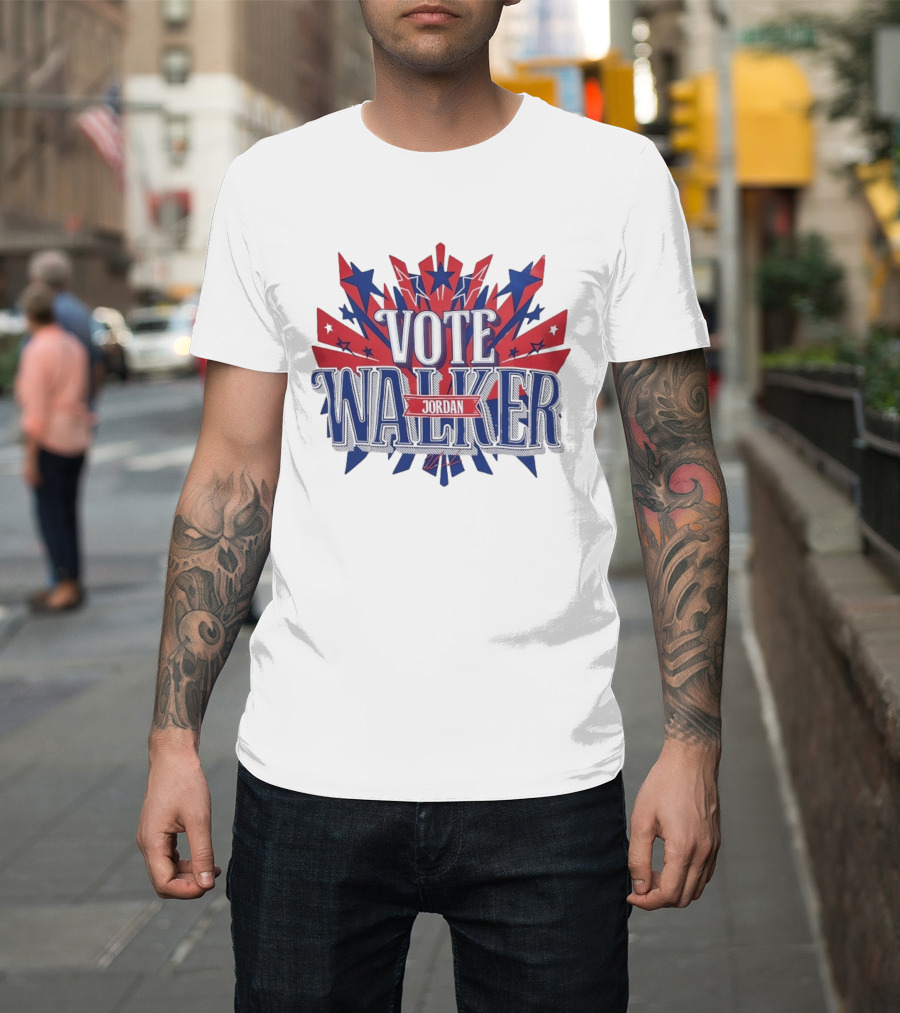 Vote Walker Jordan Patriotic Stars And Stripes T-Shirt