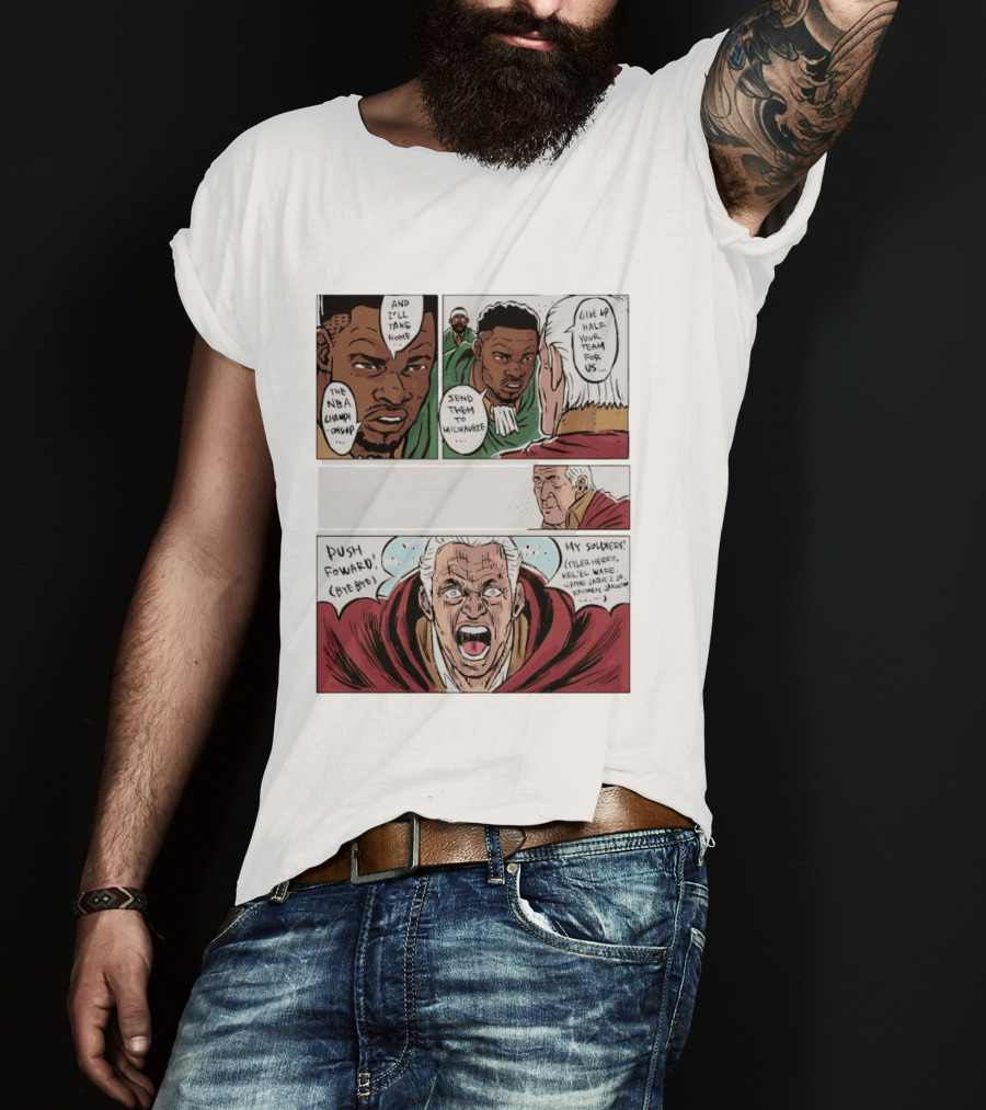 Milwaukee Bucks Giannis Antetokounmpo To Miami Give Up Half Your Team NBA Champion Push Forward T-Shirt