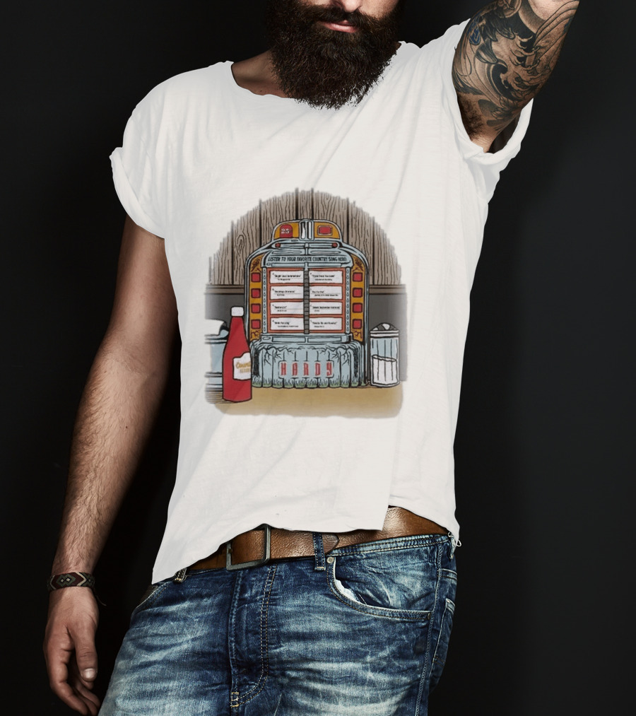 Hardy Jukebox Favorite Country Songs Vintage Scene T-Shirt