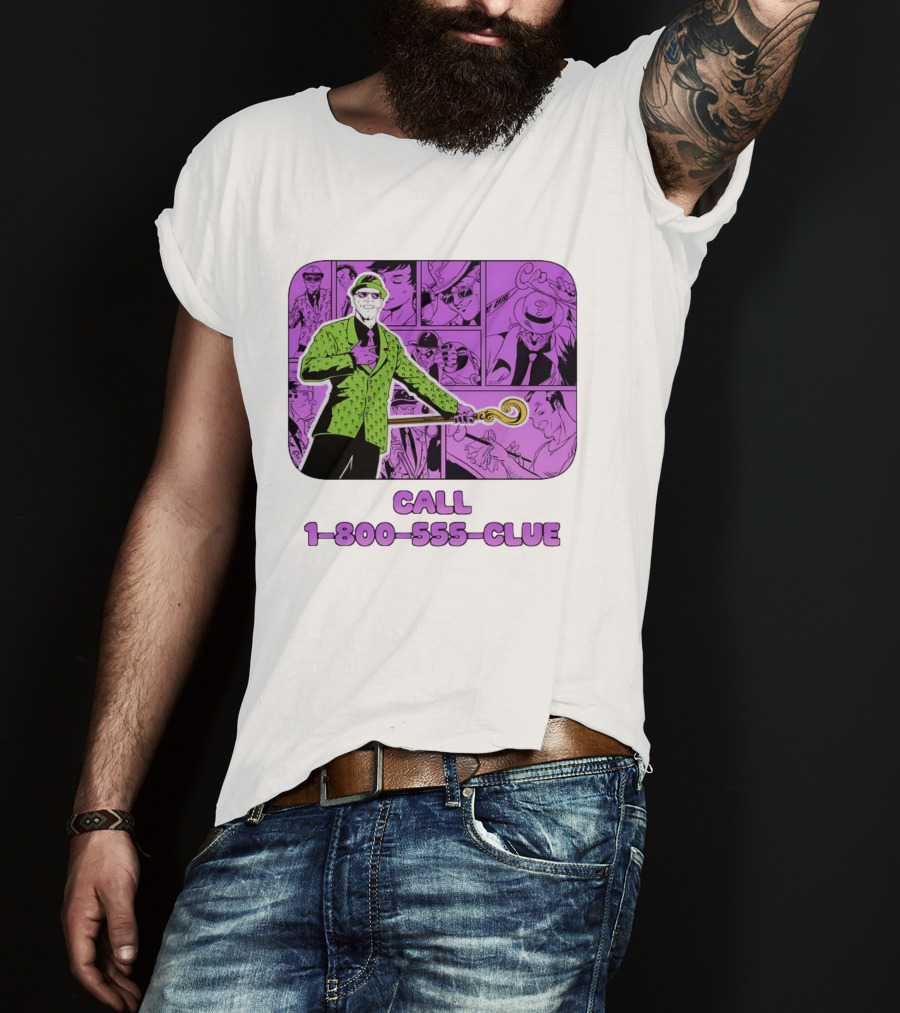 The Riddler Call 1 800 555 CLUE DC Comics Batman T-Shirt
