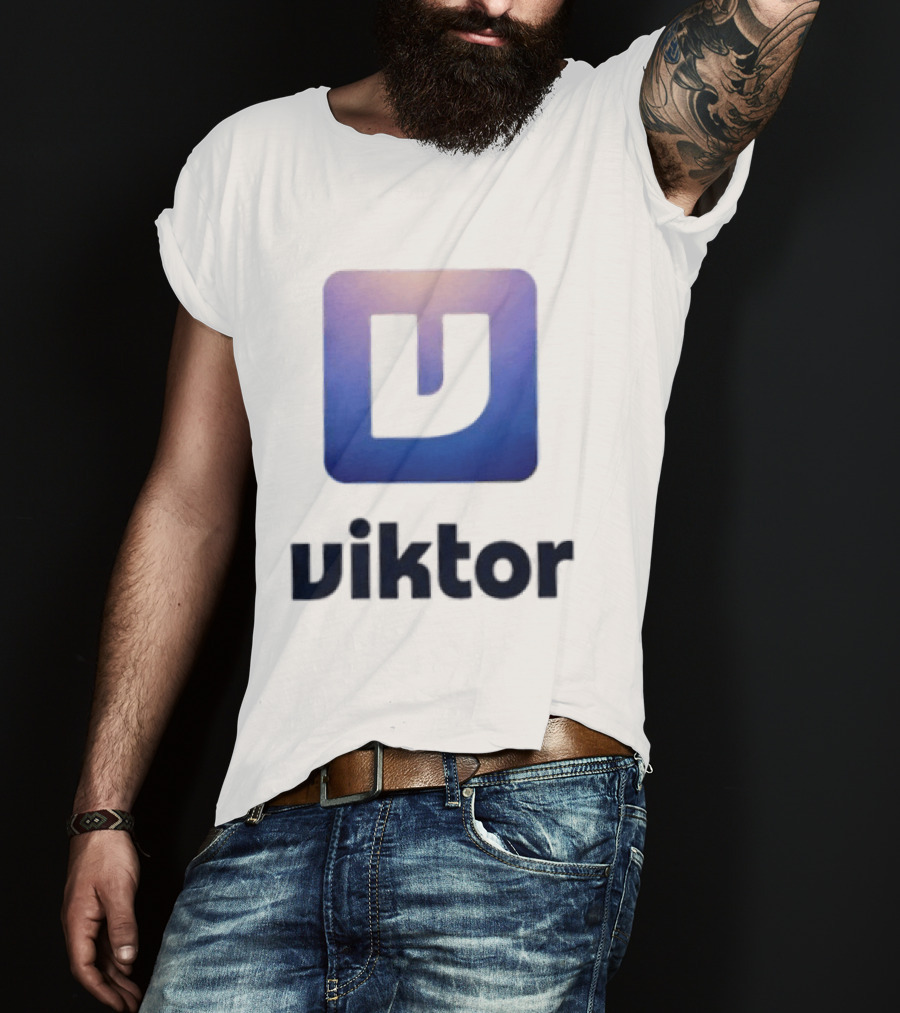 Viktor Square Icon Blue Gradient T-Shirt