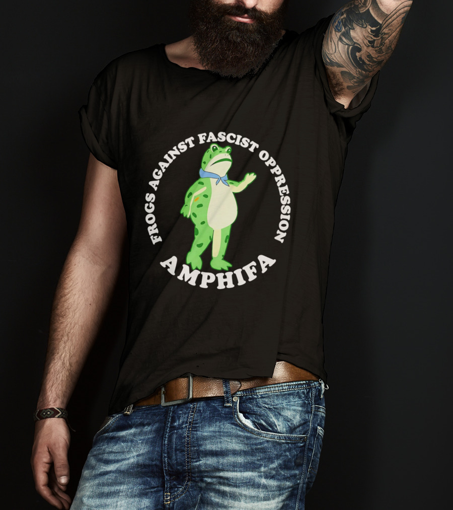 Frogs Against Fascist Oppression Amphifa Protest Movement Awareness T-Shirt