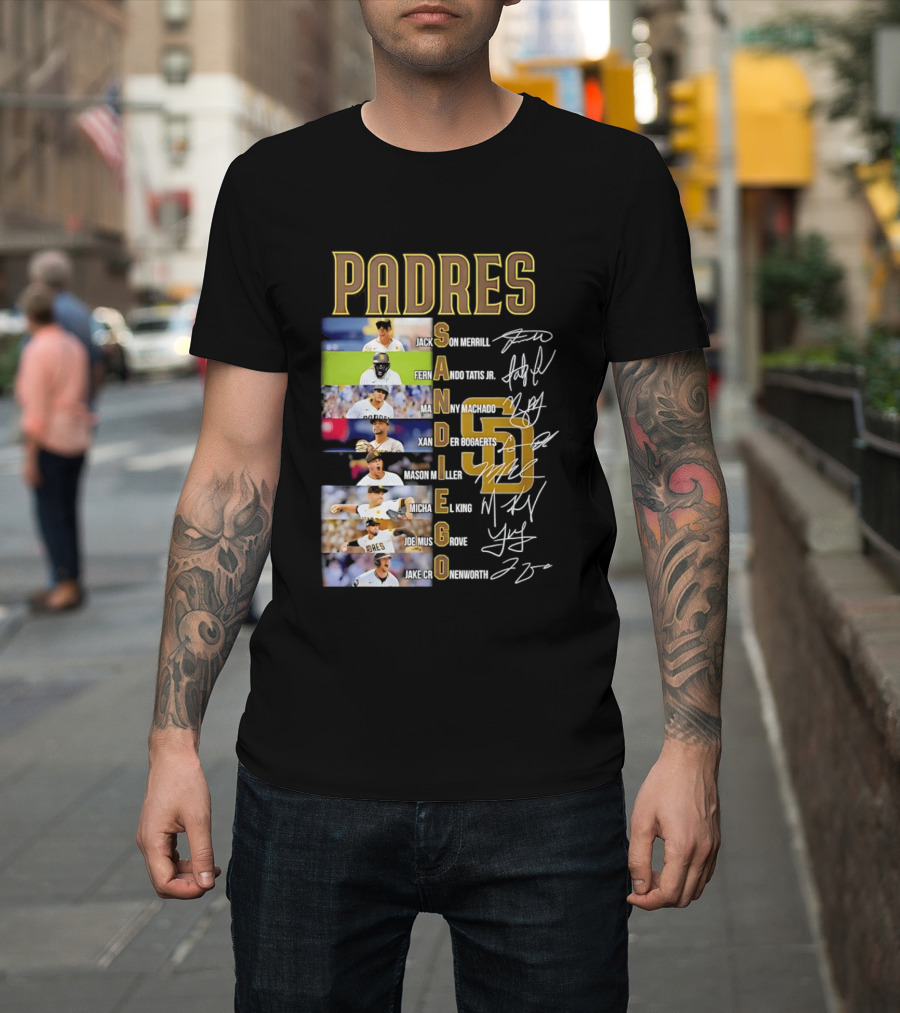 San Diego Padres Fernando Tatis Jr Manny Machado Xander Bogaerts Joe Musgrove Baseball T-Shirt