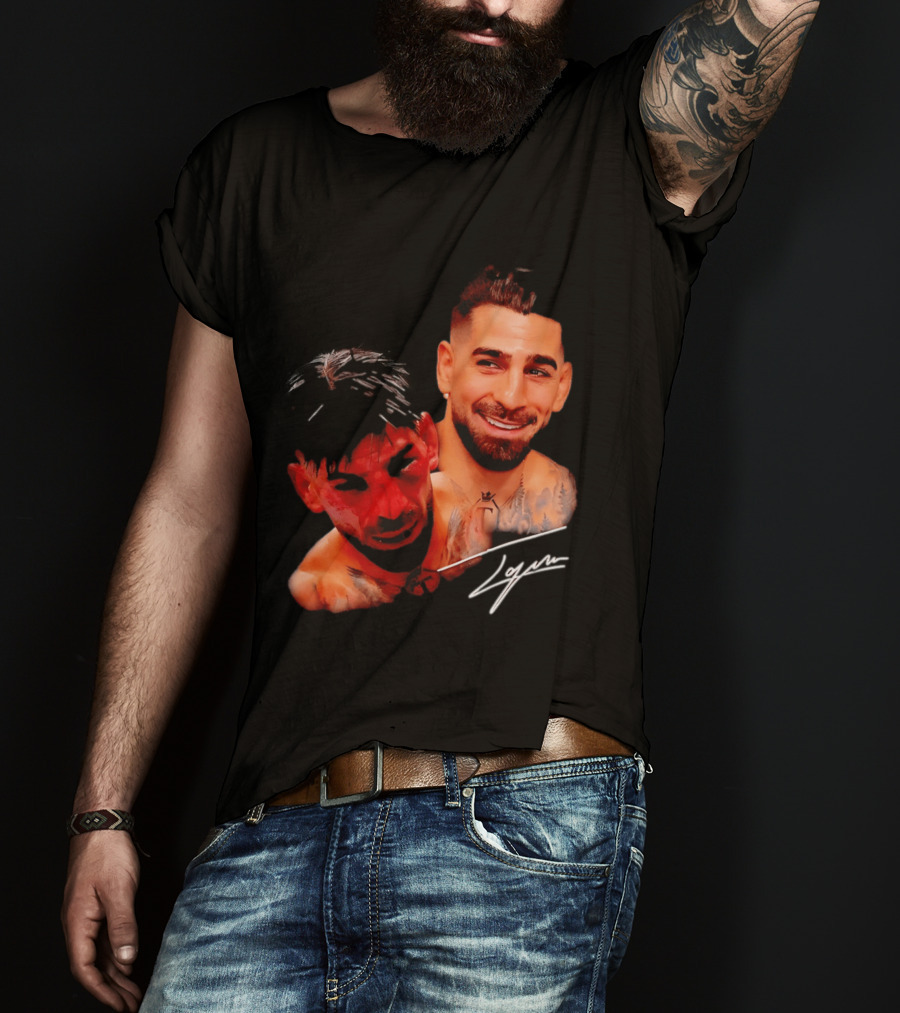 Ilia Topuria UFC Smiley Face And Bleeding Face Signature T-Shirt
