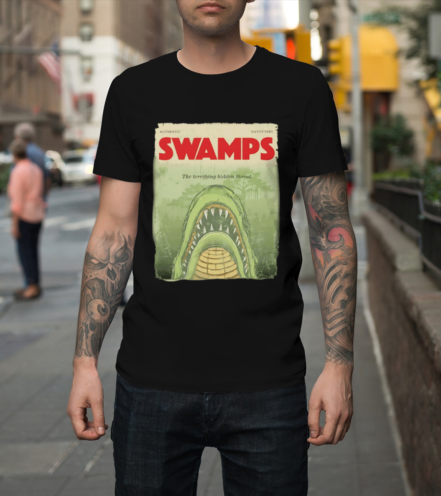 Authentic Outfitters Swamps The Terrifying Hidden Threat T-Shirt