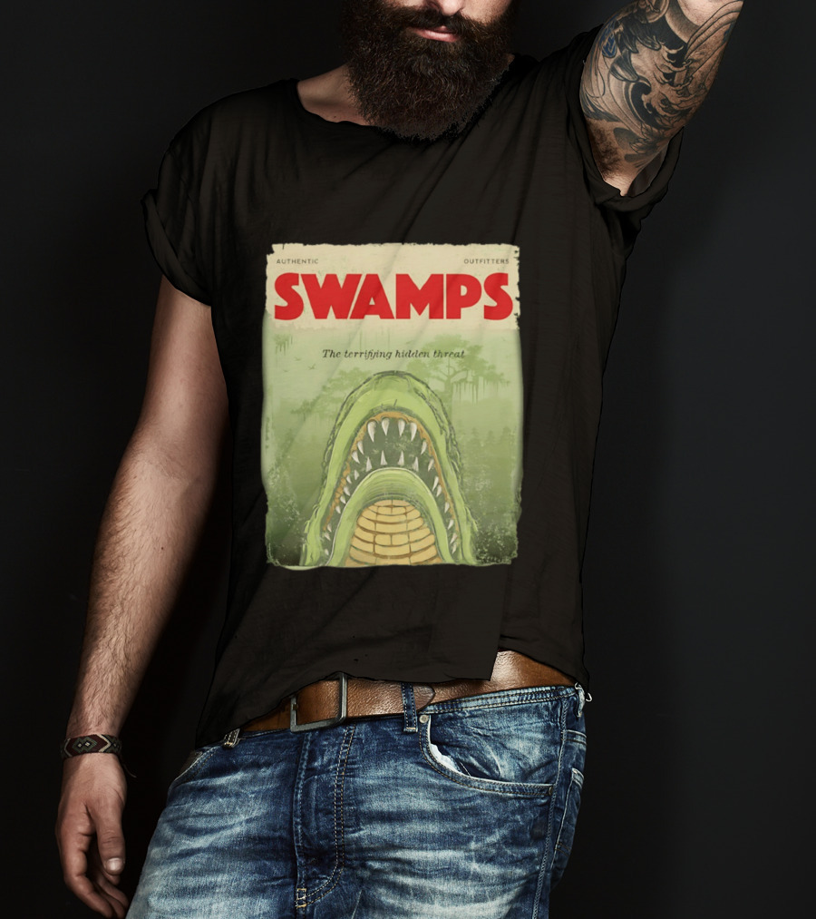 Authentic Outfitters Swamps The Terrifying Hidden Threat T-Shirt