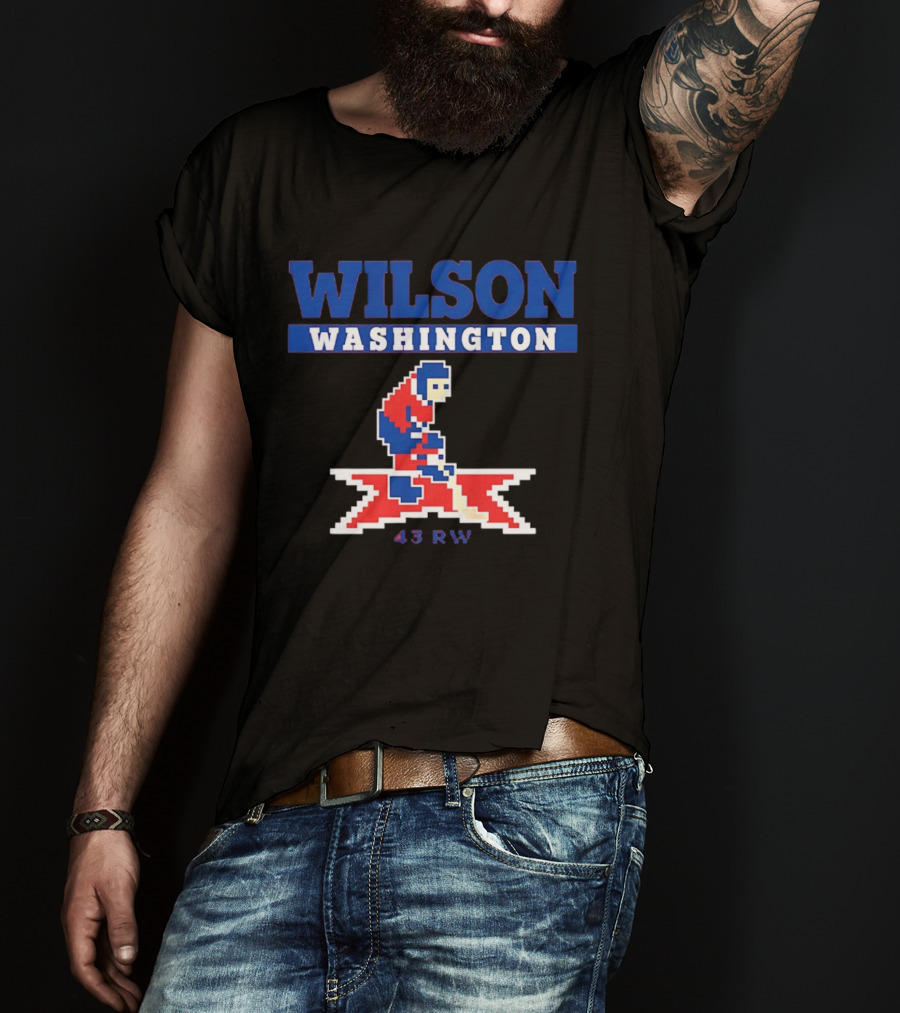 Tom Wilson Washington Capitals 43 RW NHL Pixel Art Hockey T-Shirt